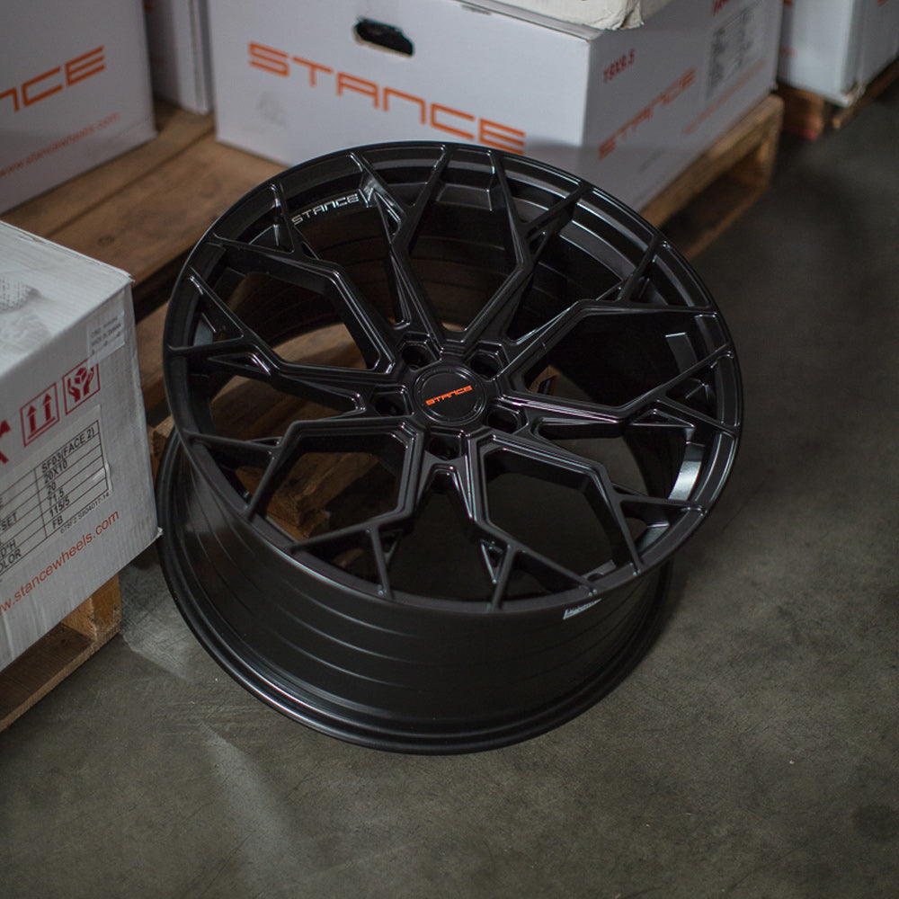 20/21" Stance SF10 Gloss Black 20x10 21x13 Wheels Rims Chevrolet Corvette C8 Z06 ERay