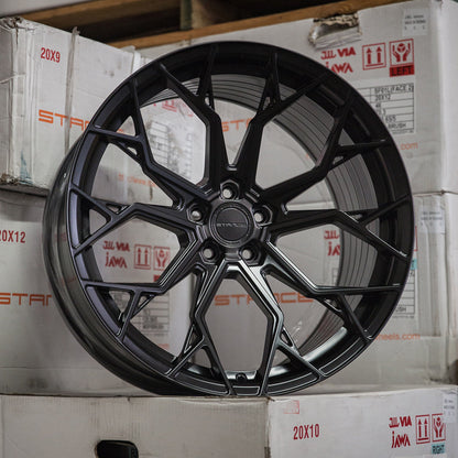 20/21" Stance SF10 Gloss Black 20x10 21x13 Wheels Rims Chevrolet Corvette C8 Z06 ERay
