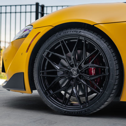 20/21" Rohana RFX17 Black Forged Concave Wheels Rims Fits Chevrolet Corvette C8