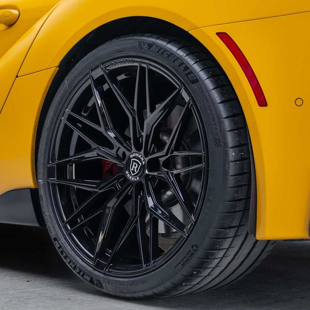 20/21" Rohana RFX17 Black Forged Concave Wheels Rims Fits Chevrolet Corvette C8