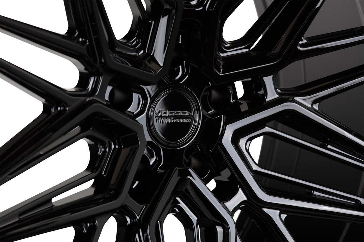 19/20" Vossen HF7 Gloss Black 19x8.5 20x11 Wheels Fits Chevrolet C8 Corvette