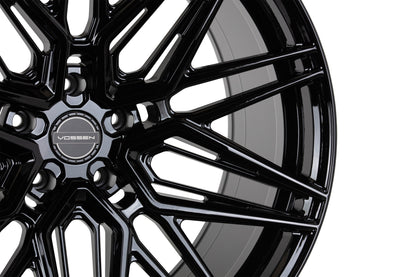 19/20" Vossen HF7 Gloss Black 19x8.5 20x11 Wheels Fits Chevrolet C8 Corvette