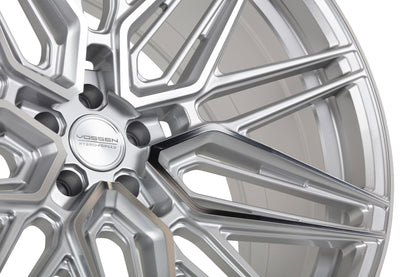 19/20" Vossen HF7 Silver Polished 19x8.5 20x11 Wheels Fits Chevrolet C8 Corvette