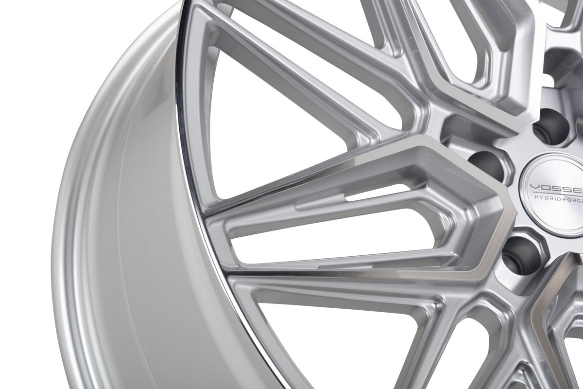 19/20" Vossen HF7 Silver Polished 19x8.5 20x11 Wheels Fits Chevrolet C8 Corvette