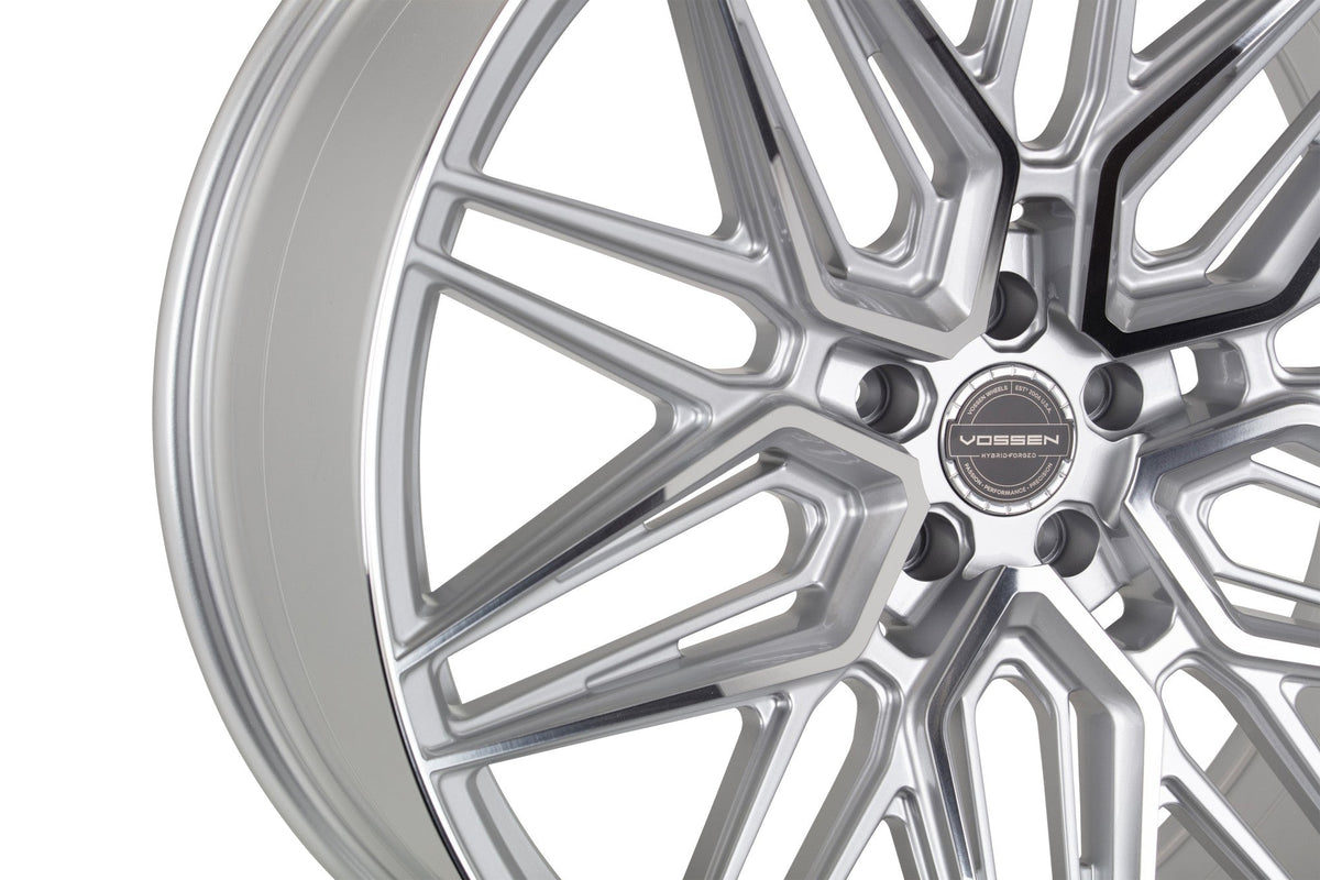 19/20" Vossen HF7 Silver Polished 19x8.5 20x11 Wheels Fits Chevrolet C8 Corvette