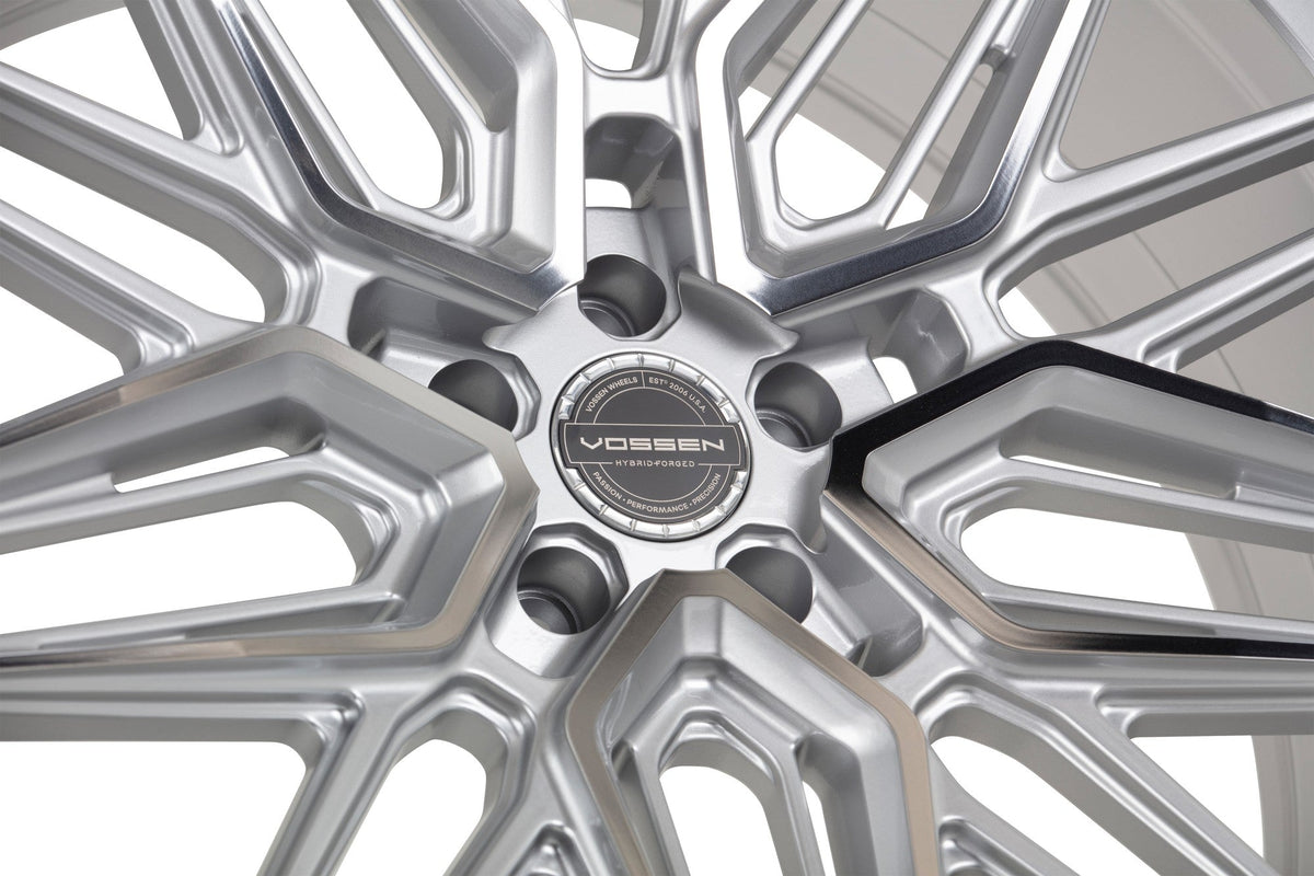 19/20" Vossen HF7 Silver Polished 19x8.5 20x11 Wheels Fits Chevrolet C8 Corvette