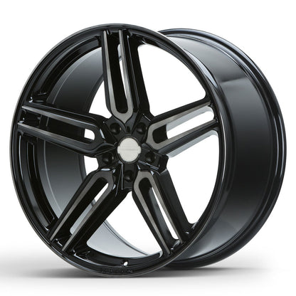 20" Vossen HF1 Black 20x9 21x12 Concave Wheels Rims Fits Chevrolet Corvette C8