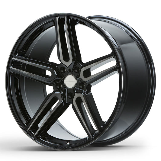 20" Vossen HF1 Black 20x9 21x12 Concave Wheels Rims Fits Chevrolet Corvette C8
