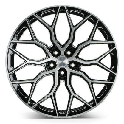 20" Vossen HF2 Black 20x9 21x12 Concave Wheels Rims Fits Chevrolet Corvette C8