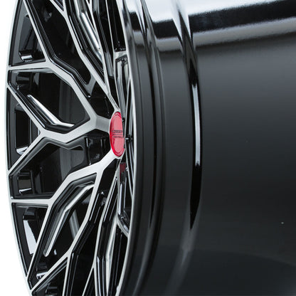 20" Vossen HF2 Black 20x9 21x12 Concave Wheels Rims Fits Chevrolet Corvette C8
