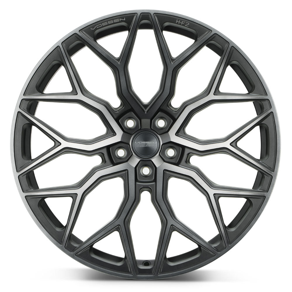 20" Vossen HF2 Grey 20x9 21x12 Concave Wheels Rims Fits Chevrolet Corvette C8
