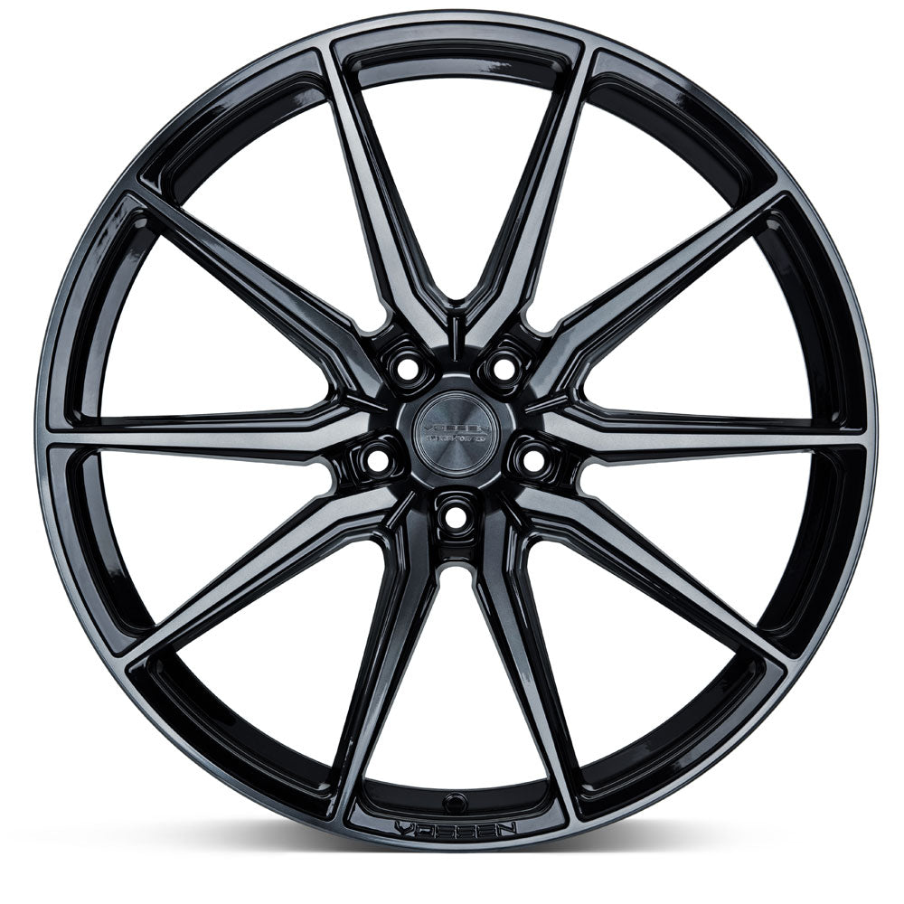 19" Vossen HF3 Black 19x8.5 20X11 Concave Wheels Rims Fits Chevrolet Corvette C8