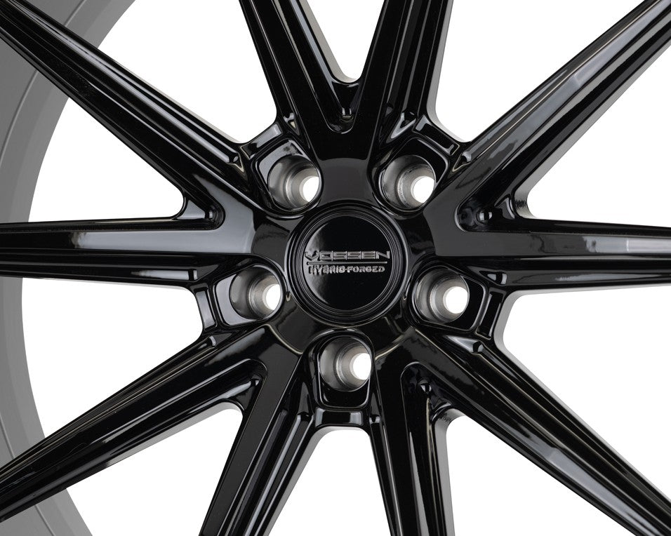 19/20" Vossen HFX2 Gloss Black 19x8.5 20x11 Wheels Fits Chevrolet C8 Corvette