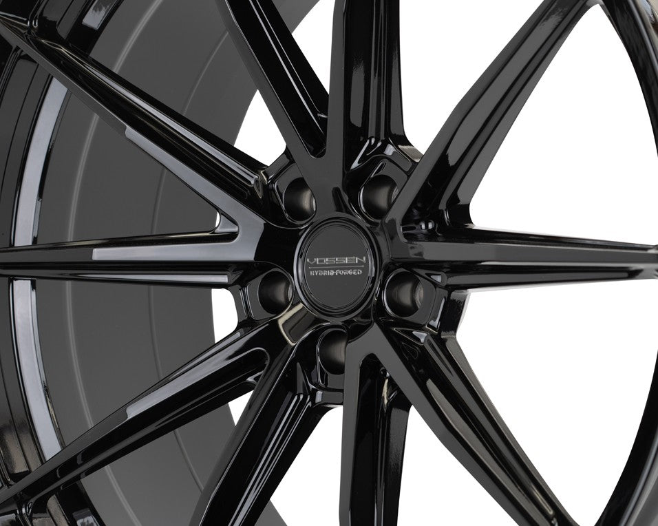 19/20" Vossen HFX2 Gloss Black 19x8.5 20x11 Wheels Fits Chevrolet C8 Corvette