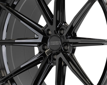 19/20" Vossen HFX2 Gloss Black 19x8.5 20x11 Wheels Fits Chevrolet C8 Corvette