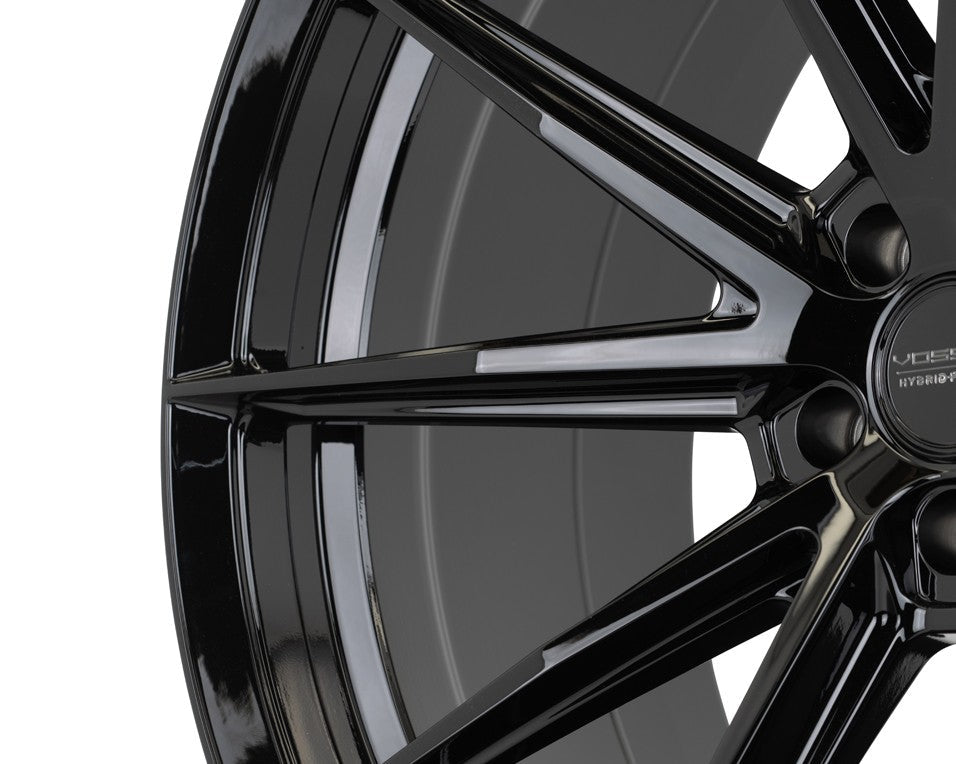 19/20" Vossen HFX2 Gloss Black 19x8.5 20x11 Wheels Fits Chevrolet C8 Corvette