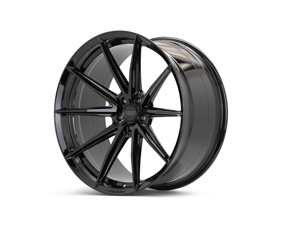 19/20" Vossen HFX2 Gloss Black 19x8.5 20x11 Wheels Fits Chevrolet C8 Corvette